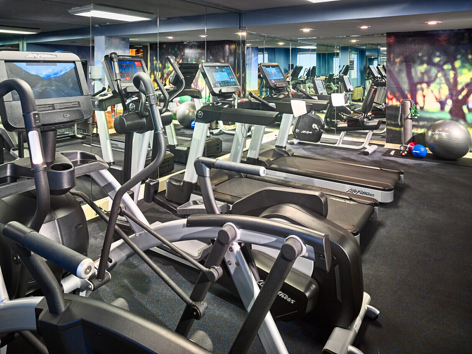 Fitness center at Hotel at Auburn University