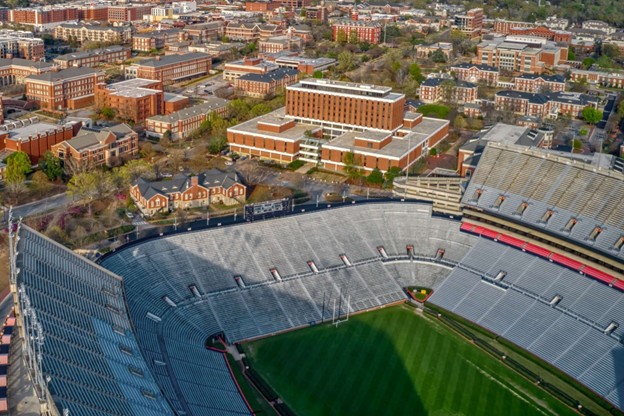 Ariel View of Auburn Tigers Football Stadium