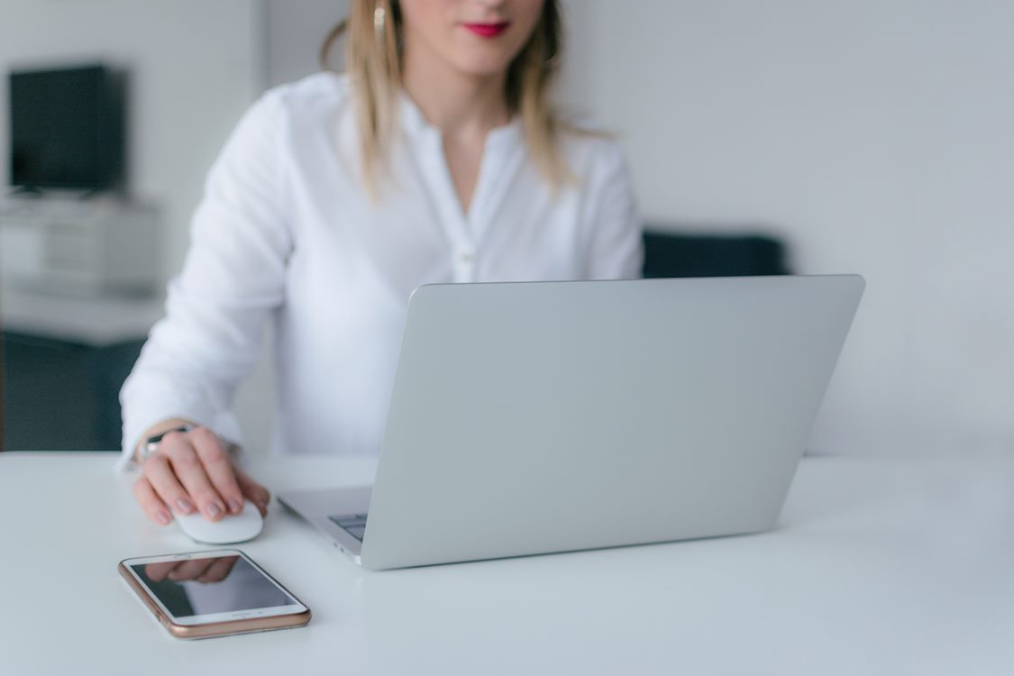 Woman on a laptop 